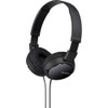 Sony MDR-ZX110/BCUC Audífonos de Diadema Plegables y Giratorios, color Negro