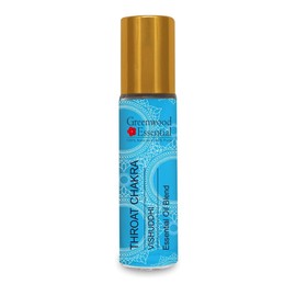 Greenwood Essential Throat Chakra (Vishuddha) Oil - Ideal for Meditation, Purification, Yoga, Chakra Alignment, Relaxation, Healing & Rituals, 8ml (0.27 oz)