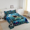 3D Shark Full Size Comforter Set,Sea Animals Bedding Set for
