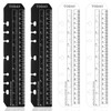 4PCS Journal Ruler，Ymapinc Book Marker Clear Notebook Ruler with Holes