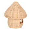 Mushroom House Night Lamp Rattan Knit Convenient Storage Mushroom Night