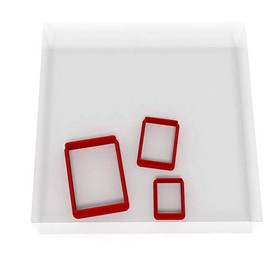 Mini/Tiny Rectangle Set of 3 Value Fondant Cutter 1.5CM + 2CM + 3CM