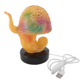 Snail Table Lamp Colorful Resin Painting Vintage LED USB 5V Warm Light Button Control Snail Night Light for Bedroom Living Room Decoration