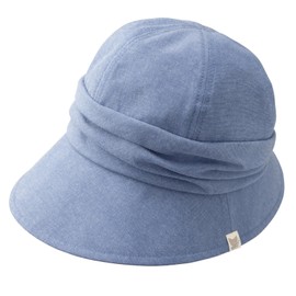 Como Life Bebe Dayan Women's Crochet Denim Style Crochet Hat to Protect Your Face, Small Face, UV Protection, Denim look, Free size