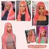 PANDA ANGEL Pink Lace Front Wigs Human Hair 13x4 Straight