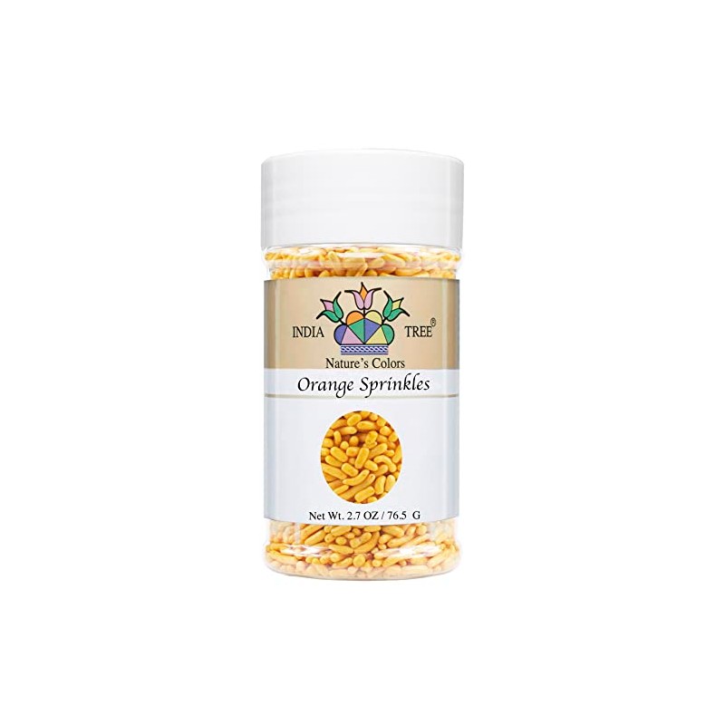 Nature's Colors, Orange, Sugar Sprinkles for Baking and Decorating, Small,