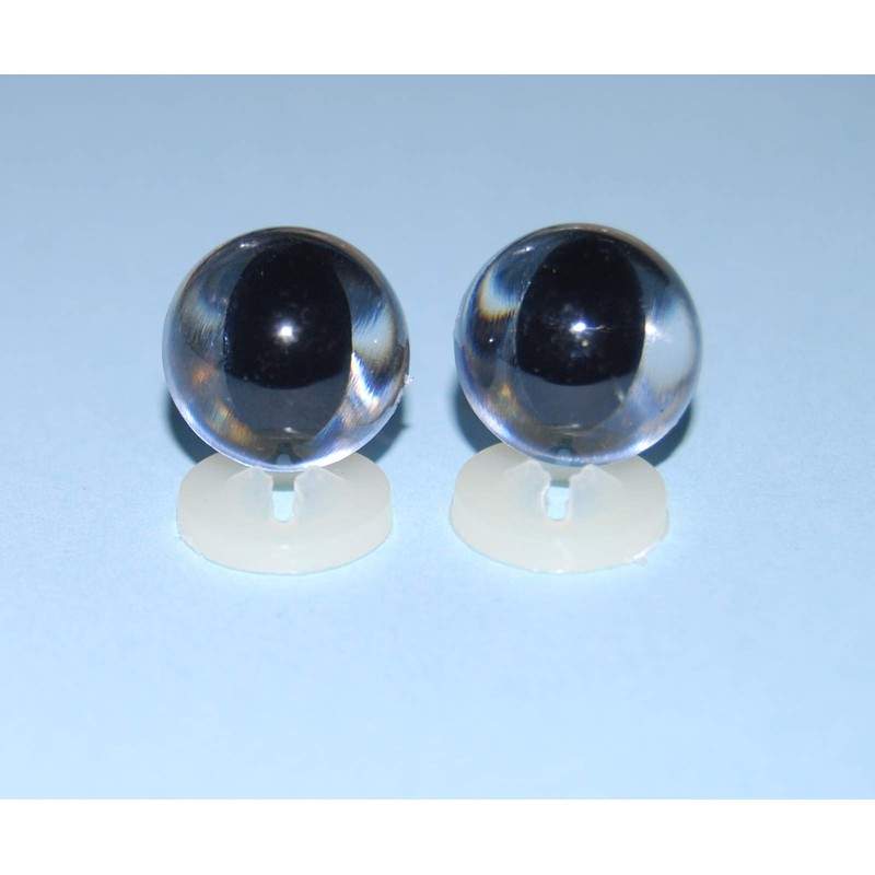 celloexpress CATS Clear 12mm Eyes with Plastic Backs - Safety