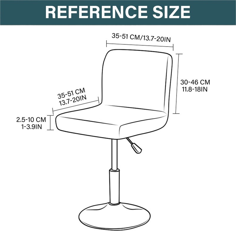 ZRCYXDW Bar Stool Covers, Crushed Velvet Swivel Bar Stool Chair