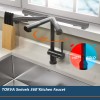 TORVA Black Stainless Steel Kitchen Faucet w/ Pull Down tap
