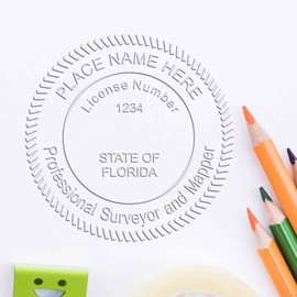Professional Handheld Florida Land Surveyor Seal, Ideal for Florida PLS Seal and Mapper Use, Perfect Size 1-5/8 - Essential Tool for Every Florida Land Surveyor, and Durable, FL Land Surveying