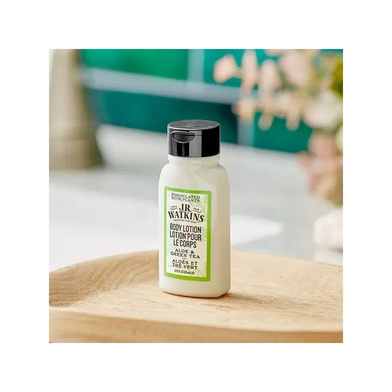 Jr Watkins Crema Corporal Aloe Te Verde Kit Hotelero 170pz.