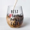 Perfectinsoy Best Aunt Ever Wine Glass with Gift Box, Funny
