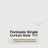 ACHIM Fantasia 18-28 inch Adjustable Width Single Curtain Rod for