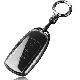 XMSCN TPU Key Fob Cover for Chery Jaecoo J7 J8 J9 Tiggo 8 Pro Tiggo 8plus 5 Plus 7pro Tiggo 7 Pro Max Omoda 5 C5, Accessories with Keychains, Smart Key Protector, 4 Buttons Car TPU Case