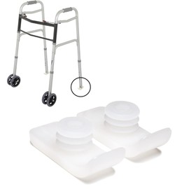 American Goods Walker Ski Glides Universal Fit for Most 1" Folding Walker Sliders (1 Pair) Durable Universal Medical Walker Accessories