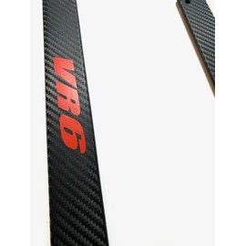 Vr6 Engine Code Racing in Carbon Fiber with RED Automotive License Plate Frame