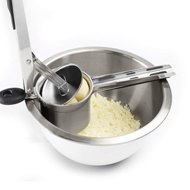 Potato Ricer, Stainless Steel, Professional Potato Masher, Spaetzle Press with 3 Interchangeable Spätzle Sieve, Potato Press for Mashed Potatoes, for Spaetzle, Mashed Potatoes, Vegetable Porridge