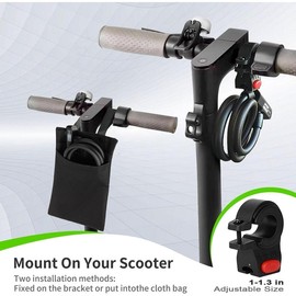 Electric Scooter Lock, 4 Feet Scooter Lock with 2 Keys, Scooter Lock Anti Theft Cable Lock with Mounting Bracket and Cloth Bag, Lock for Electric Scooter Road Bike Mountain Bike Scooter