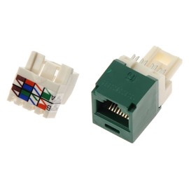 Panduit CJ688TPGR Category-6 8-Wire TP-Style Jack Module, Green, 4-Pair