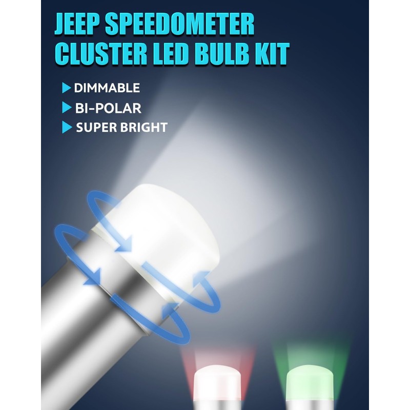 Speedometer Cluster Led Bulb Instrument Panel Light Retrofit Kit fits