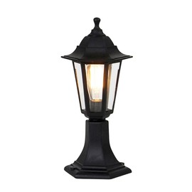 Qazqa - Classic I Antique Classic Floor Lamp I Floor Lamp I Lamp I Lamp I Lamp I Light for Outdoor Use Black 42.2 cm IP44 - New Haven I Outdoor Lighting - Plastic Round - LED Suitable