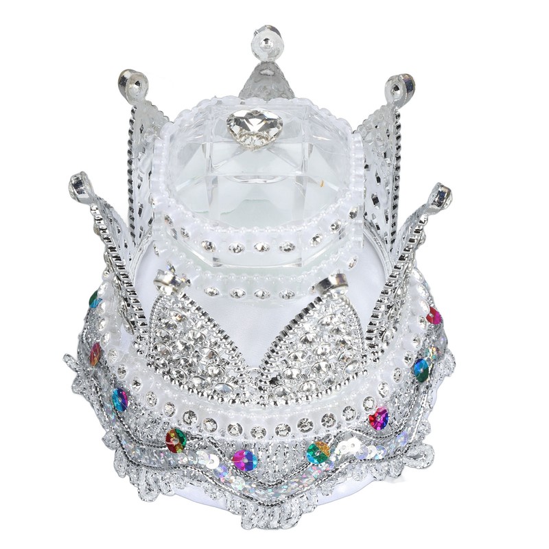 Crown Ring Box Luxurious Romantic Engagement Ring Box Portable Compact