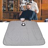 Hair Cut Cape Striped Polyester Waterproof Smooth Surface Neckline Adjustable