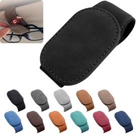 ROOPHUNT Sunglasses Holder, Eyeglass Holder, Sun Visor Holder, Sunglasses Clip, Convenient Goods Car Storage, Sun Visor, Car Accessories, 11 Colors to Choose from (Black)
