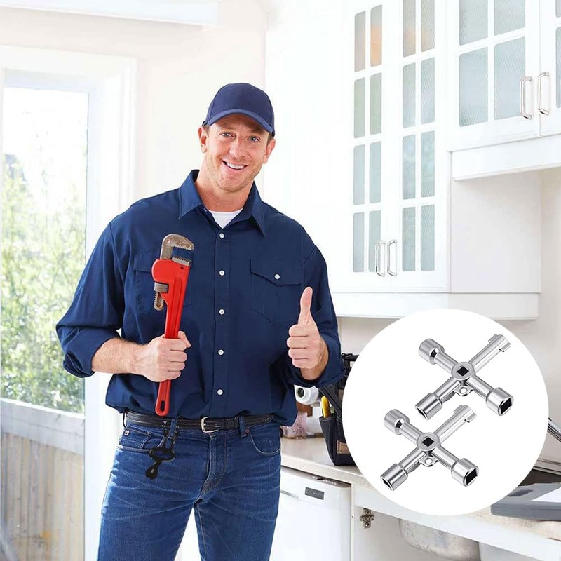 Universal key, control cabinet key, 4-way multifunctional key, 2 pieces