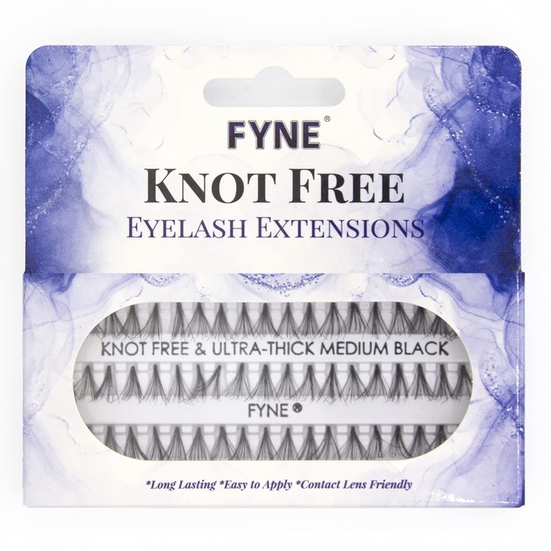 FYNE KNOT FREE Individual Eyelashes - 240 Pcs, 10mm Medium