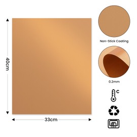 Dailyart Reusable Baking Paper, Set of 5, Permanent Baking Foil for Oven, Reusable and Easy to Clean, 100% Non-Stick Coating Grill Mat for Gas Grill, Grill Accessories for Fish, Vegetables