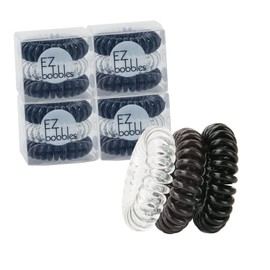 Hair Elastics, Spiral Hair Bands for Women and Girls Multicolor Spiral Series Plastic Hair Elastics,12pcs (X-01)