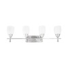 Sunset Lighting Satin Nickel F2299-80-LED-JA8 Bristol Four Vanity Wall Light-Dimmable-Bright