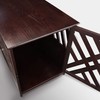 Casual Home Wooden Lattice Pet Crate, End Table, Espresso