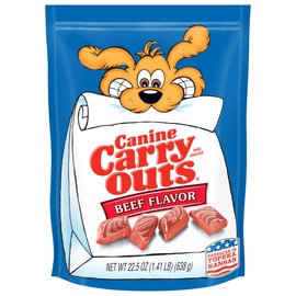 Canine Carry Outs Dog Treats, Beef Flavor, 22.5 Ounce (Pack of 4)