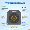 Nilight - 50050R 7-Way Trailer Plug Socket Extension Cable 3FT