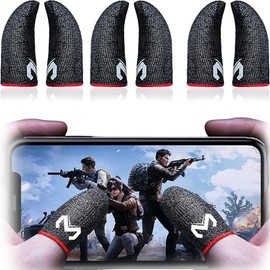 PNPGDYK Pack of 6 Gaming Finger Sleeves with Anti-Sweat Effect for Pro Mobile Gaming - PUBG Finger Sleeve - Finger Sleeve Gaming - PUBG Mobile Gaming Finger Sleeve - Finger Gloves