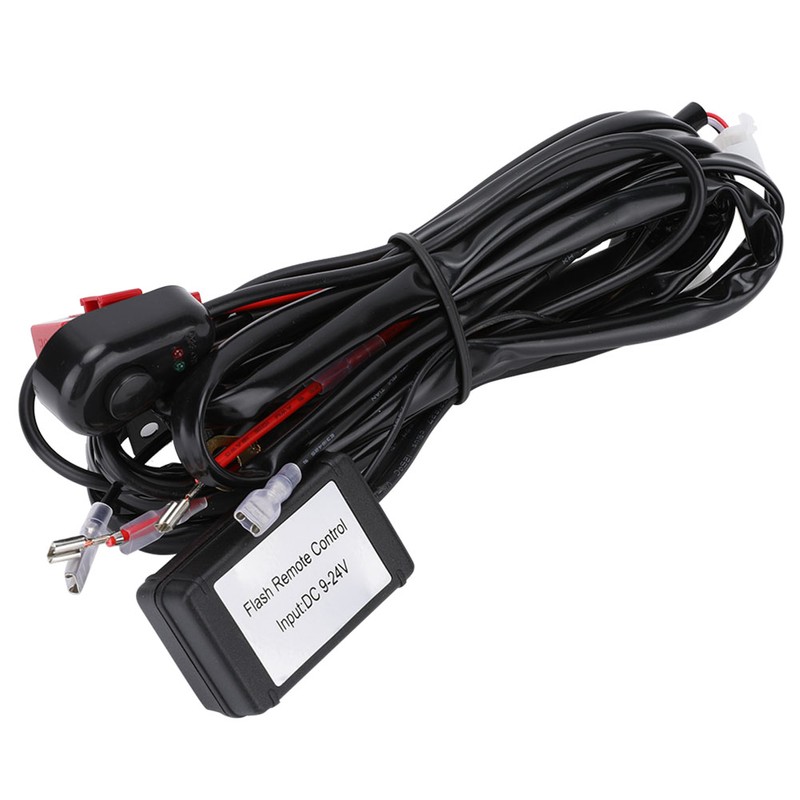 2m 2 In 1 LED Wiring Harness Remote Control Flash