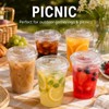 200 Pcs Clear Strawless Plastic Lids Fits for 12, 16,