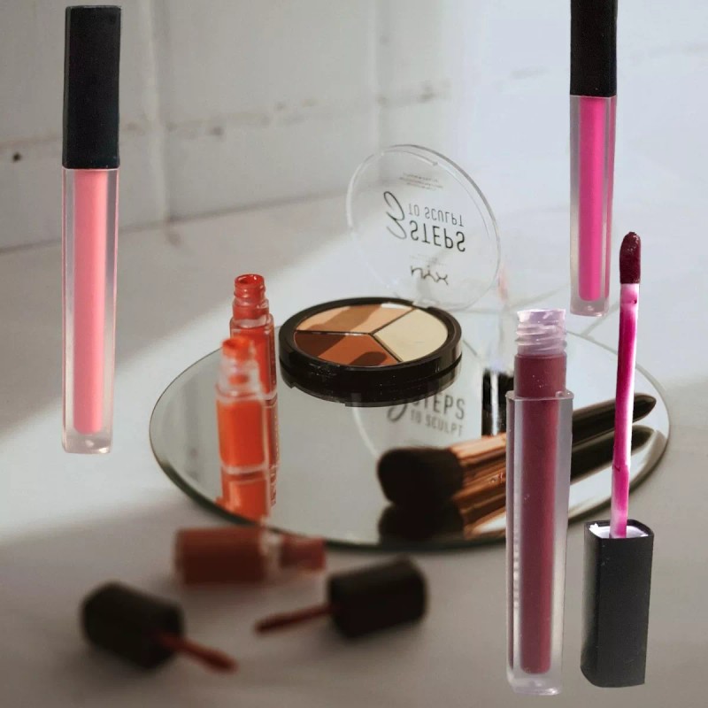 Favorbeauty Set De Labiales Liquido Con Lápiz Delineador De Labios