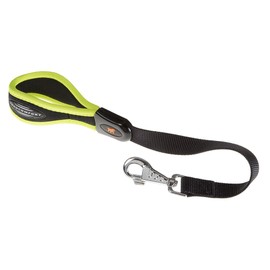 Ferplast Short Dog Lead ERGOFLUO, Large Dog Lead, Ergonomic Padded Handle, Length 55 cm x 2.5 cm, Yellow