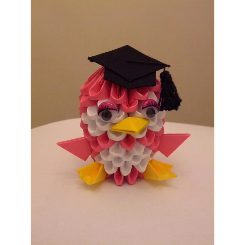 Handmade 3D Origami Penguin Scholars