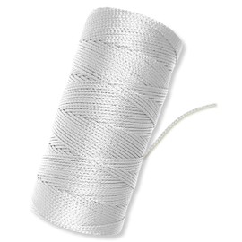 Bright White Twine String - #18 Strong Nylon String - 1000 Ft Length - White String for Gardening, Nylon Twine for Plants