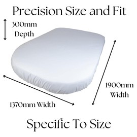 Jonic Essentials Motorhome Caravan Bedding Fitted Sheets for Island Shaped Motorhome Caravan Mattress Beds, Luxury Grey Polycotton 200 Thread Count, Elasticated All Around, Made in UK (137/190/30cm)