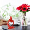 Tetaybon Red Home Decor 3 Pcs Bathroom Decoration Thinker Statue