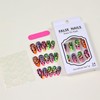 24 Pcs Rainbow Gradient Press on Nails Leopard Print Acrylic