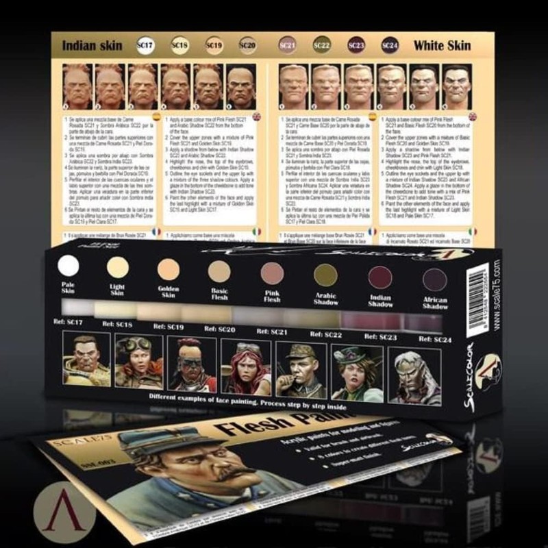 Scale75: Flesh Paint Set (8 x 17ml)