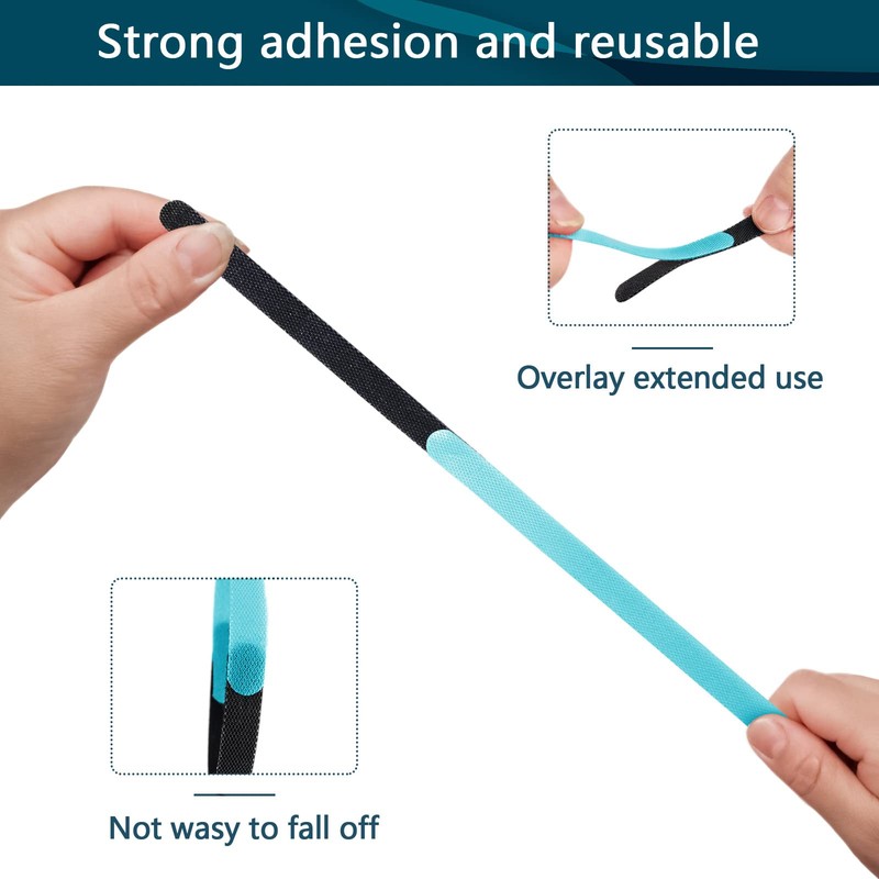 50PCS Reusable Cable Ties, Adjustable Cable Ties, Fastening Cable Ties,Microfiber