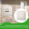 TNITRIB 3 Inch Dryer Vent Cover 1475W White Plastic Louvered
