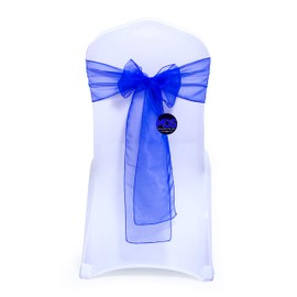 MDS - Juego de 25 cintas de organza para sillas de comedor, lazos de lazo para bodas, fiestas, cumpleaños, despedidas de soltera, recepción, eventos, banquetes, decoración de la silla del hogar, color